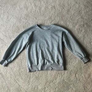 Size medium light grey Cioatin Trendy Oversized Crewneck Chicago Letter Graphic